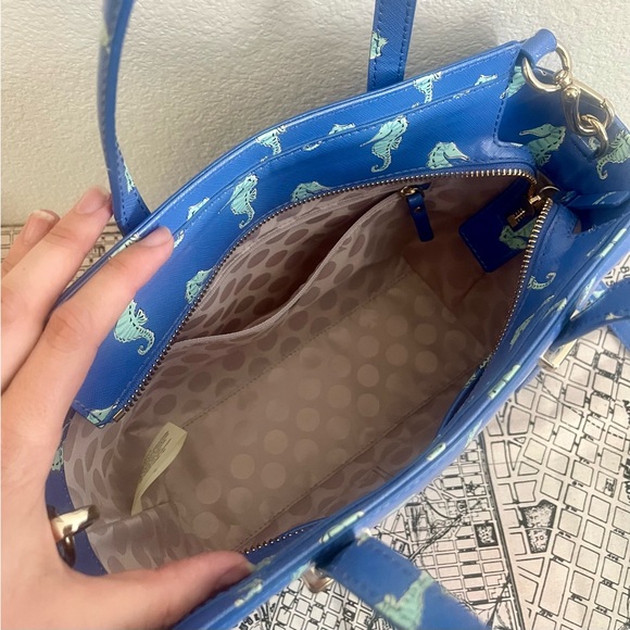 Kate Spade RARE Seahorse Satchel Crossbody - Picture 9 of 9